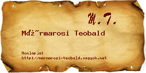 Mármarosi Teobald névjegykártya